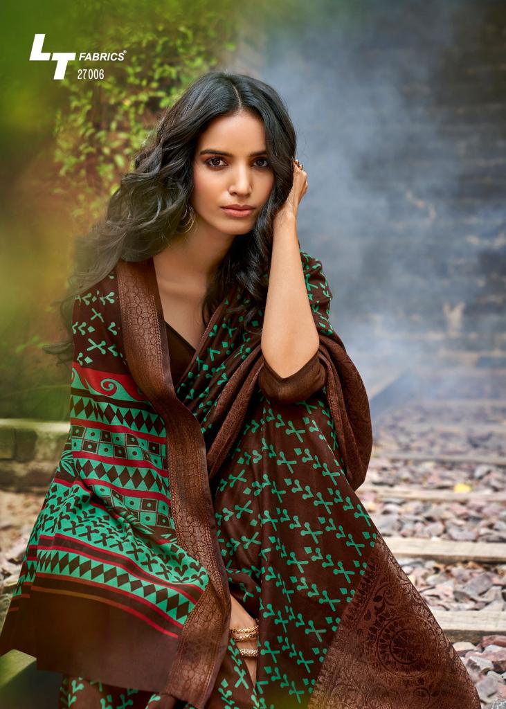 Lt Prerna Casual Wear Soft Linen Designer oarty Wear Saree Collection at Wholesale Price